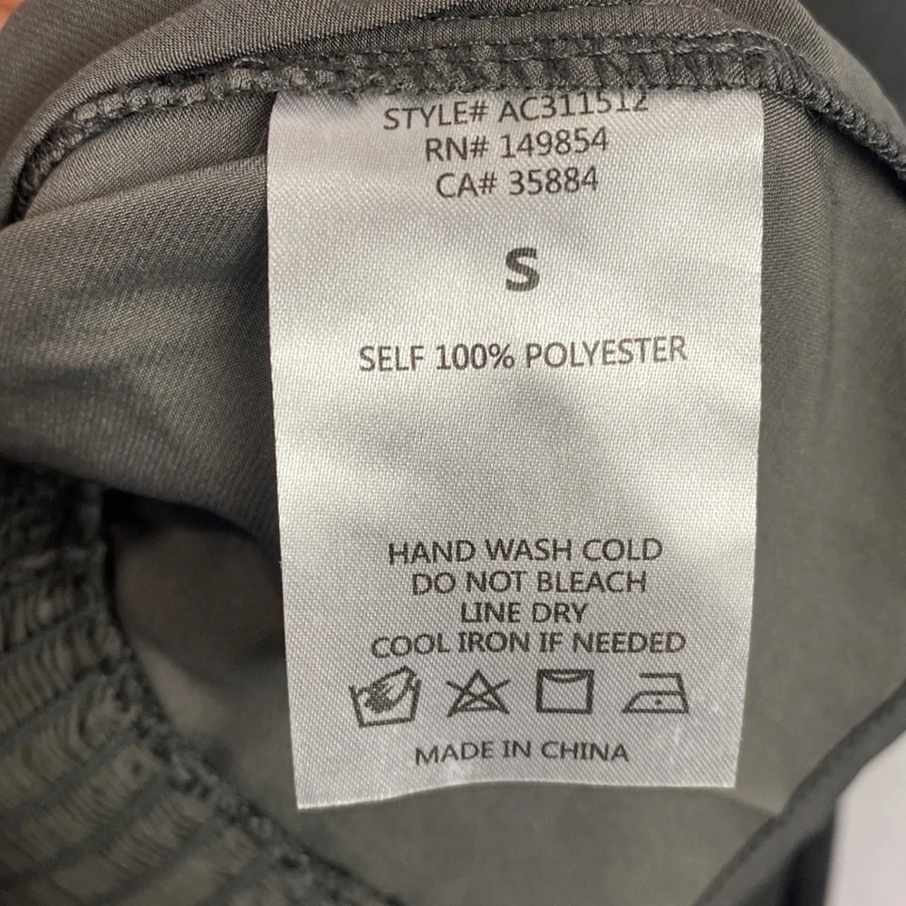 Anthropologie Sadie & Sage Satin Minute Stroll Smock Top Blouse Grey - Small - Picture 7 of 9